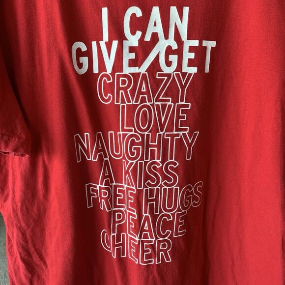 American Eagle Outfitters Seriously Soft Love Kiss Graphic Tee Women's Red Large - Picture 7 of 13